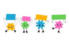 Playful Geometric Hand-Drawn Characters Product Image 1