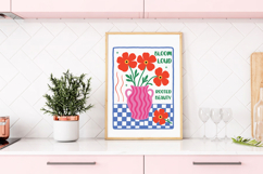 Playful Bloom Loud PNG, Floral Aesthetic Design Product Image 3