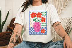 Playful Bloom Loud PNG, Floral Aesthetic Design Product Image 4