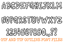 Playful Cartoon Font Comic Doodle Lettering ABC OTF Type Product Image 2