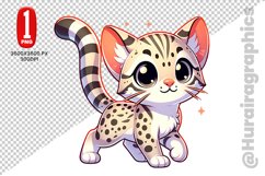 Playful Cat Clipart - PNG File Product Image 1