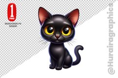 Playful Cat Clipart - PNG File Product Image 1