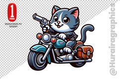Playful Cat Clipart - PNG File Product Image 1