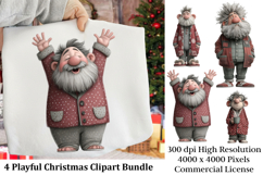 Playful Christmas Clipart Sublimation Product Image 1