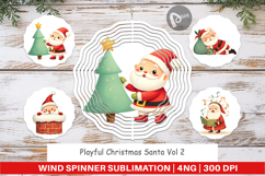 Wind Spinner Playful Christmas Santa Product Image 1