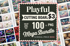 Playful Cutting Board Mega Bundle,Vintage Cutting Board PNG Product Image 1