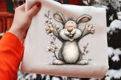 Playful Easter Bunny Enjoying Spring Garden Product Image 2