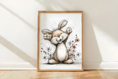 Playful Easter Bunny Enjoying Spring Garden Product Image 3