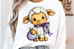 Playful Easter Lamb Smile Clipart Product Image 2