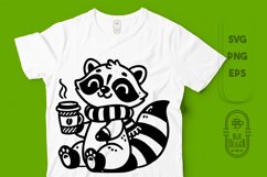 Playful illustration of a Raccoon Product Image 1