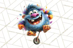 Colorful Monster Clipart PNG, Fun Halloween Png Product Image 2