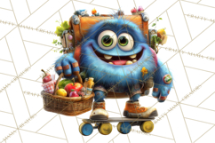 Colorful Monster Clipart PNG, Fun Halloween Png Product Image 4