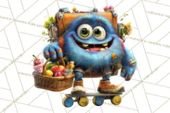 Colorful Monster Clipart PNG, Fun Halloween Png Product Image 4
