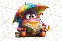 Colorful Monster Clipart PNG, Fun Halloween Png Product Image 2
