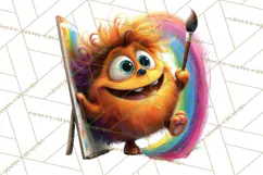 Colorful Monster Clipart PNG, Fun Halloween Png Product Image 2