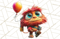 Colorful Monster Clipart PNG, Fun Halloween Png Product Image 4
