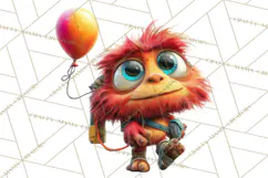 Colorful Monster Clipart PNG, Fun Halloween Png Product Image 4