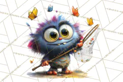 Colorful Monster Clipart PNG, Fun Halloween Png Product Image 2
