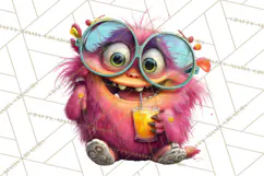 Colorful Monster Clipart PNG, Fun Halloween Png Product Image 5