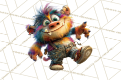 Colorful Monster Clipart PNG, Fun Halloween Png Product Image 2
