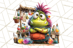 Colorful Monster Clipart PNG, Fun Halloween Png Product Image 4