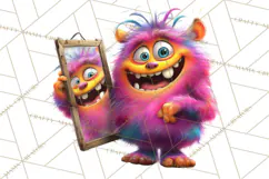 Colorful Monster Clipart PNG, Fun Halloween Png Product Image 3