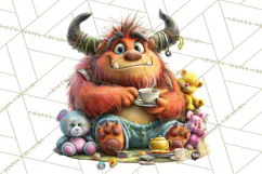 Colorful Monster Clipart PNG, Fun Halloween Png Product Image 5