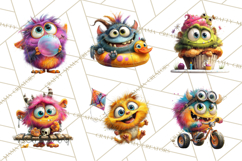 Colorful Monster Clipart PNG, Fun Halloween Png Product Image 3
