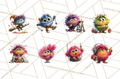 Colorful Monster Clipart PNG, Fun Halloween Png Product Image 5