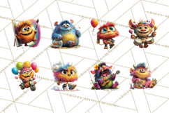 Colorful Monster Clipart PNG, Fun Halloween Png Product Image 6