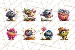 Colorful Monster Clipart PNG, Fun Halloween Png Product Image 7