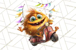 Colorful Monster Clipart PNG, Fun Halloween Png Product Image 3