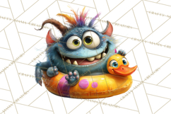 Colorful Monster Clipart PNG, Fun Halloween Png Product Image 5