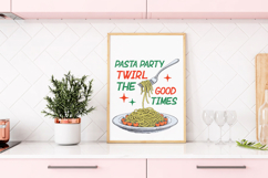 Playful Pasta Party PNG, Cute Food Sublimation Product Image 3