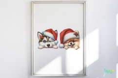 Playful Peeking Dog Breeds Clipart Product Image 5