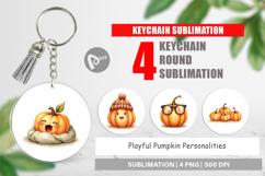 Keychain Cute Pumpkin Faces Product Image 1