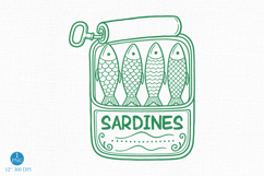 Sardines Fish PNG, Playful Coastal Sublimation Art Product Image 1