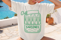 Sardines Fish PNG, Playful Coastal Sublimation Art Product Image 2