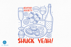 Playful Seafood Society PNG, Coastal Summer Design Product Image 1