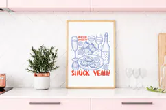 Playful Seafood Society PNG, Coastal Summer Design Product Image 3