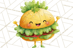 Cute Food and Beverage Clipart PNG, Kawaii Snacks Png Product Image 2