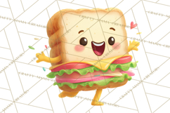 Cute Food and Beverage Clipart PNG, Kawaii Snacks Png Product Image 2