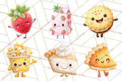 Cute Food and Beverage Clipart PNG, Kawaii Snacks Png Product Image 2