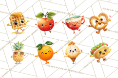 Cute Food and Beverage Clipart PNG, Kawaii Snacks Png Product Image 4