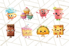 Cute Food and Beverage Clipart PNG, Kawaii Snacks Png Product Image 5