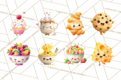 Cute Food and Beverage Clipart PNG, Kawaii Snacks Png Product Image 8