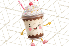 Cute Food and Beverage Clipart PNG, Kawaii Snacks Png Product Image 5
