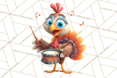 Whimsical Thanksgiving Turkey Clipart PNG, Holiday Turkeys Product Image 4