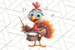Whimsical Thanksgiving Turkey Clipart PNG, Holiday Turkeys Product Image 4