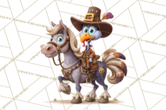 Whimsical Thanksgiving Turkey Clipart PNG, Holiday Turkeys Product Image 3